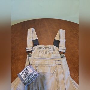 Dovetail Women's Overalls Size 6, 28 Inseam Brown Rip Stop